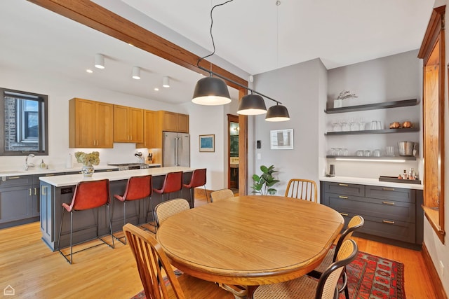 2645 N Mozart St, Chicago, IL 60647 - dining area featuring light wood-type flooring