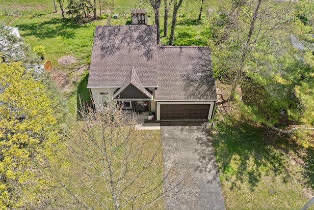 view from above of property