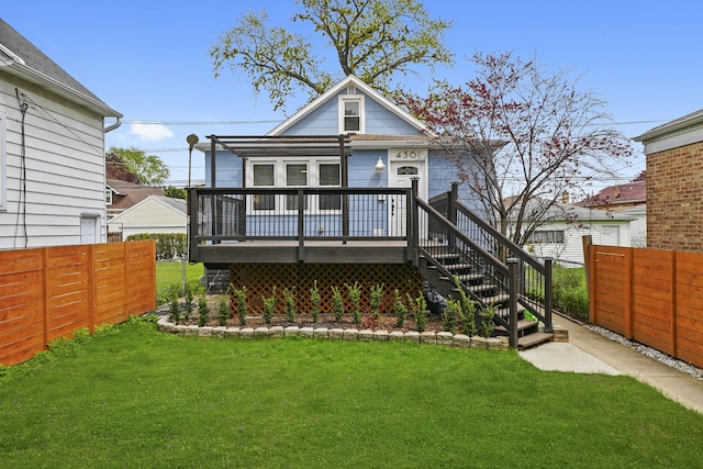 4301 N Melvina Ave, Chicago, IL 60634 - back of property featuring a wooden deck