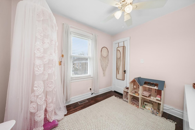 4301 N Melvina Ave, Chicago, IL 60634 - doorway with wood finished floors, baseboards, and a ceiling fan