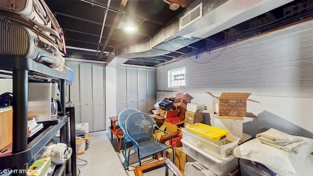 view of storage area