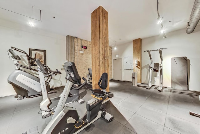 411 W Ontario St Unit 311, Chicago, IL 60654 - workout area featuring rail lighting