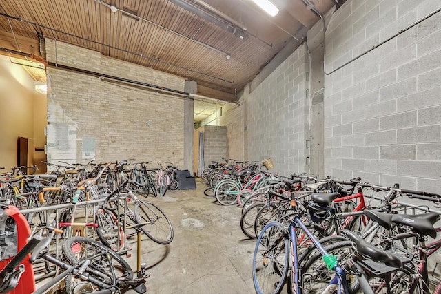 411 W Ontario St Unit 311, Chicago, IL 60654 - misc room with concrete flooring and concrete block wall