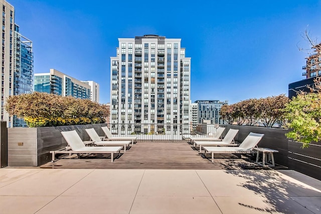 411 W Ontario St Unit 311, Chicago, IL 60654 - view of patio / terrace with a city view