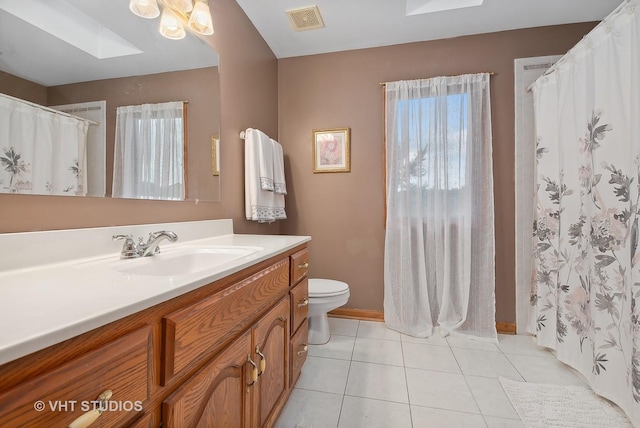 13030 S 85th Ave, Palos Park, IL 60464 - full bath featuring tile patterned floors, vanity, toilet, and baseboards