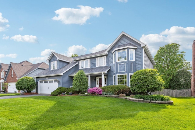 view of front of house featuring asphalt driveway and an attached garage