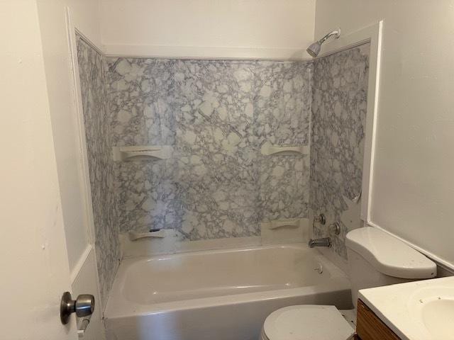 21 Westwood Dr, Cahokia, IL 62206 - full bathroom featuring vanity, toilet, and shower / washtub combination
