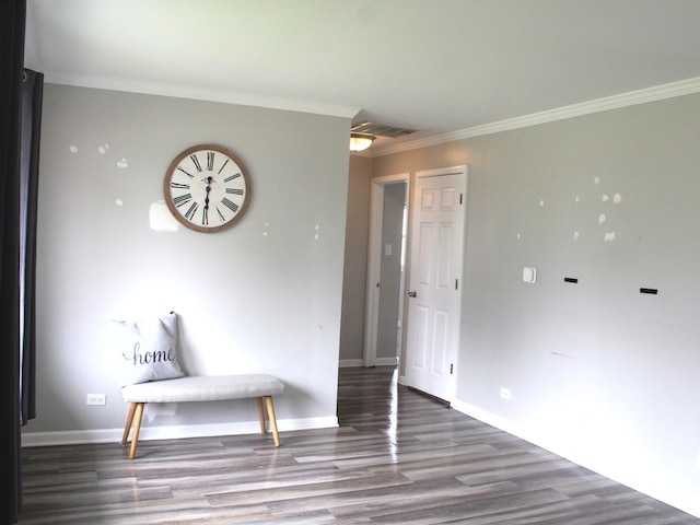 4627 Custer Ave, Lyons, IL 60534 - unfurnished room featuring crown molding, wood finished floors, and baseboards