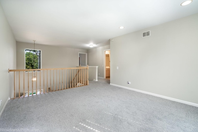 434 Locksley Dr, Streamwood, IL 60107 - carpeted spare room featuring baseboards, recessed lighting, and visible vents