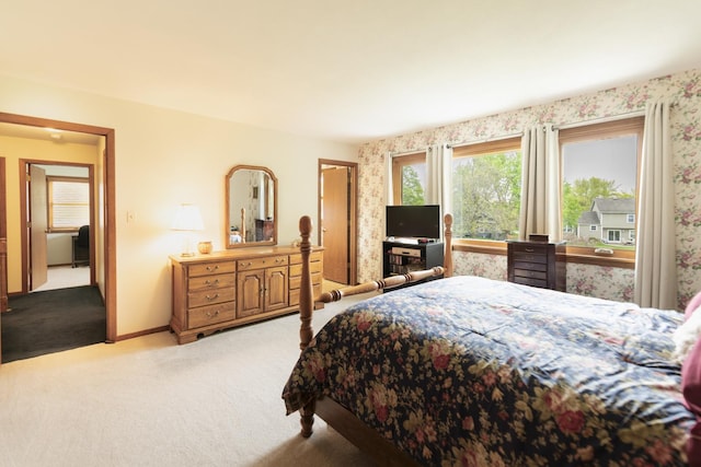 1494 Applegate Dr, Naperville, IL 60565 - carpeted bedroom featuring baseboards and wallpapered walls