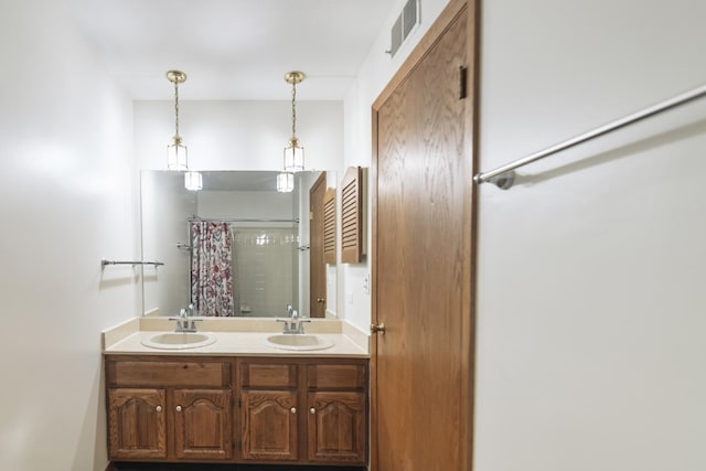 1494 Applegate Dr, Naperville, IL 60565 - full bath with a shower with curtain and double vanity