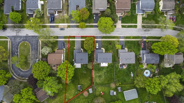 1494 Applegate Dr, Naperville, IL 60565 - aerial perspective of suburban area featuring property boundaries highlighted