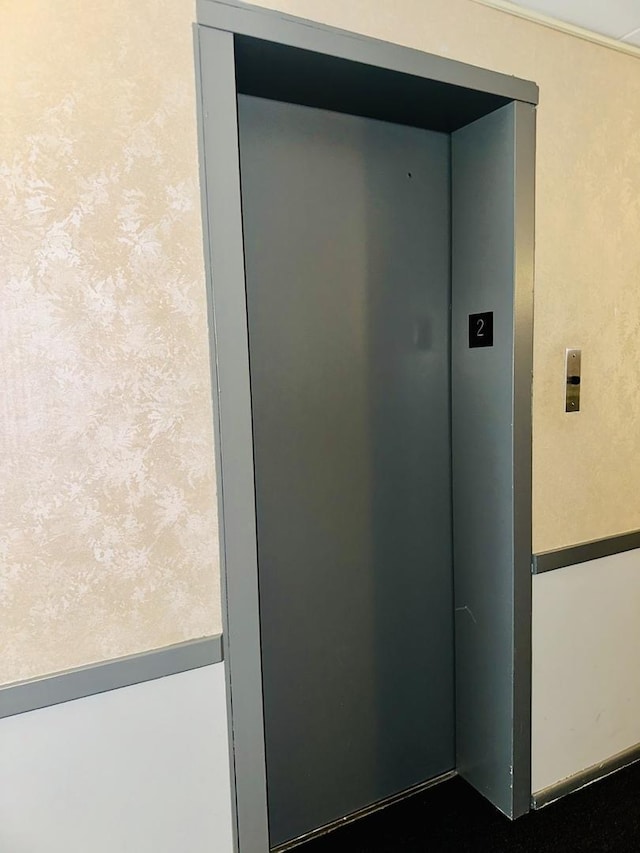 view of elevator