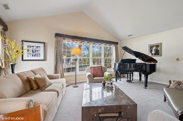 145 Princeton Ln, Glenview, IL 60026 - living room featuring carpet flooring, baseboards, and high vaulted ceiling