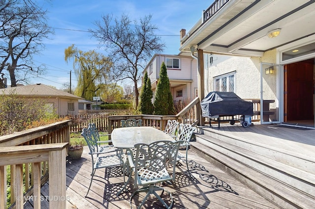 620 S Elmwood Ave, Oak Park, IL 60304 - wooden terrace with outdoor dining area