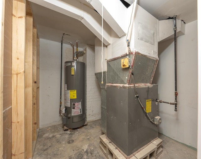 8007 S Houston Ave, Chicago, IL 60617 - utility room featuring water heater and heating unit