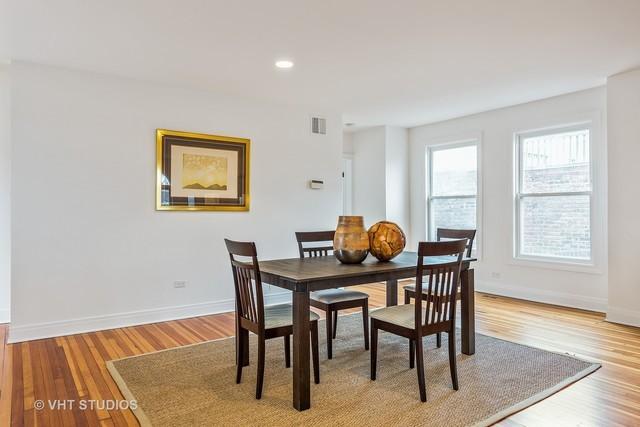 dining area featuring light wood finished floors, visible vents, baseboards, and recessed lighting