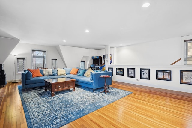 1348 W Wellington Ave Unit 3, Chicago, IL 60657 - living area with wood-type flooring and recessed lighting