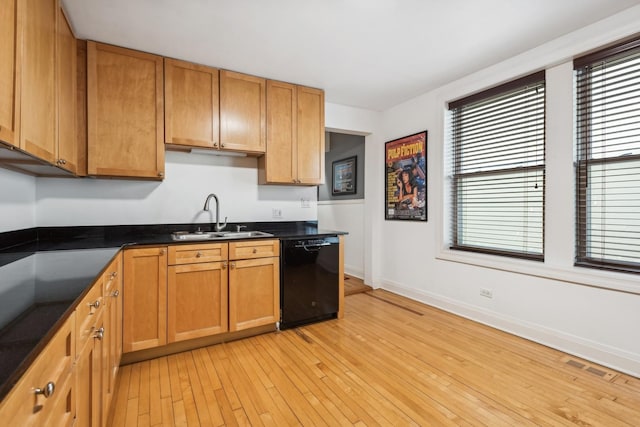 1348 W Wellington Ave Unit 3, Chicago, IL 60657 - kitchen featuring dishwasher, a sink, healthy amount of natural light, and dark countertops