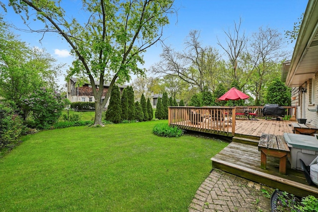 7513 Rohrer Dr, Downers Grove, IL 60516 - view of yard with a deck