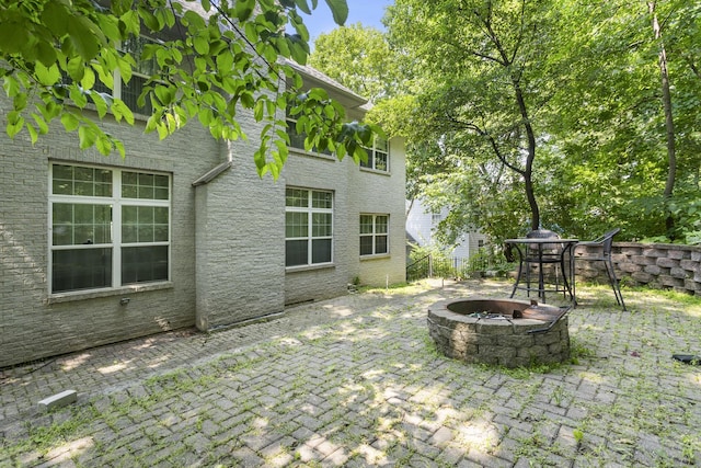 440 Delaware Cir, Bolingbrook, IL 60440 - view of patio / terrace featuring a fire pit