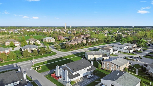 aerial view of residential area