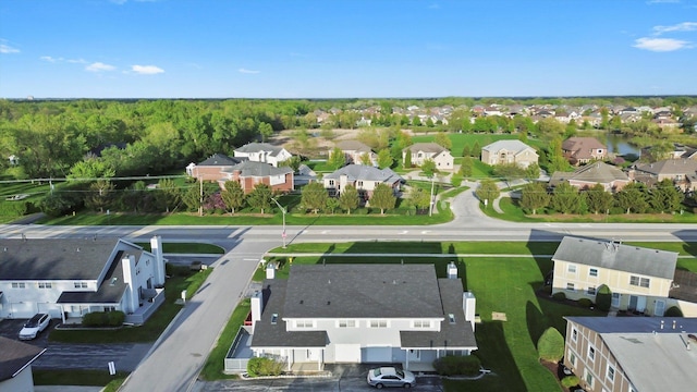 aerial perspective of suburban area
