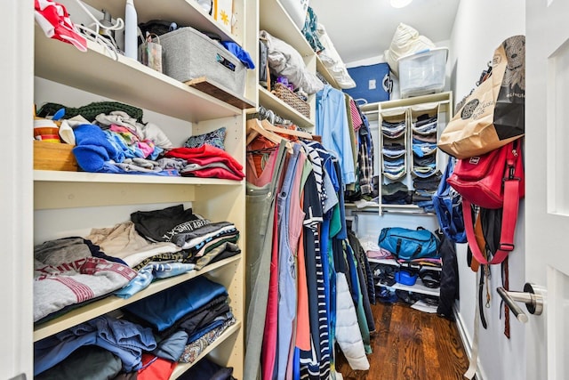 3940 N Ashland Ave Unit 2N, Chicago, IL 60613 - walk in closet with wood finished floors