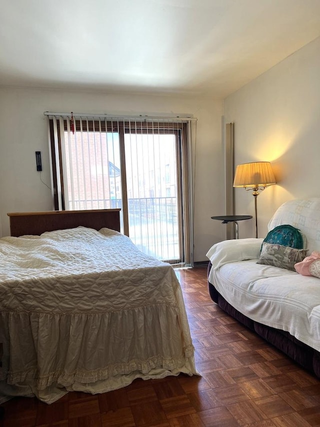 bedroom with access to outside