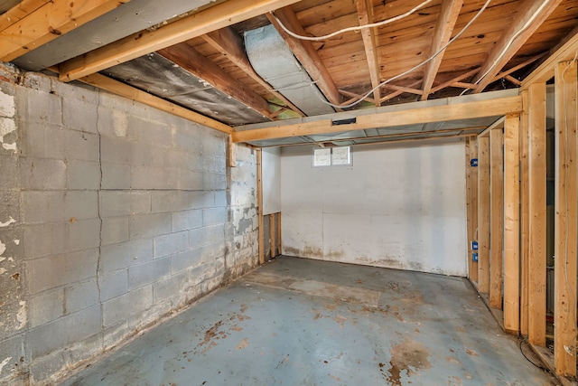 view of basement