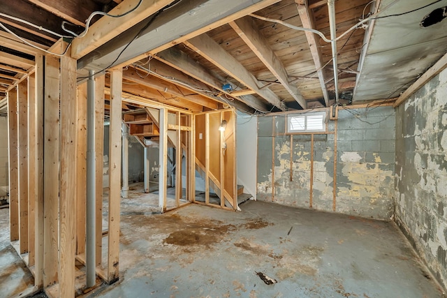 view of basement
