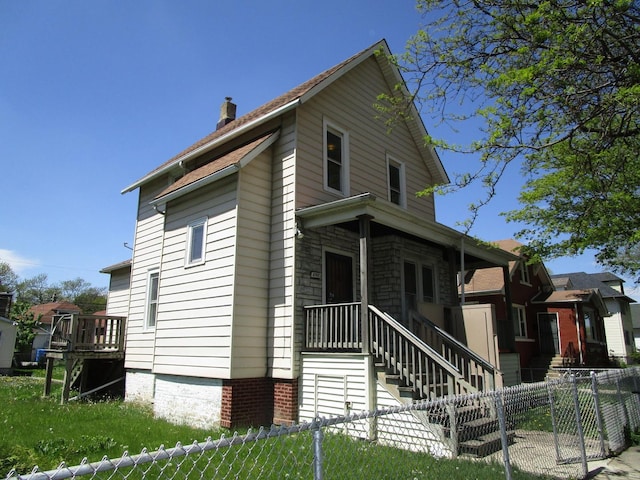 8742 S Racine Ave, Chicago, IL 60620 - view of front of property featuring a chimney