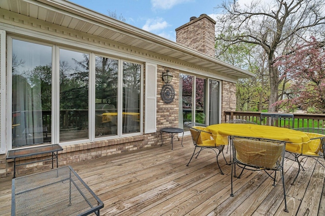 view of wooden terrace