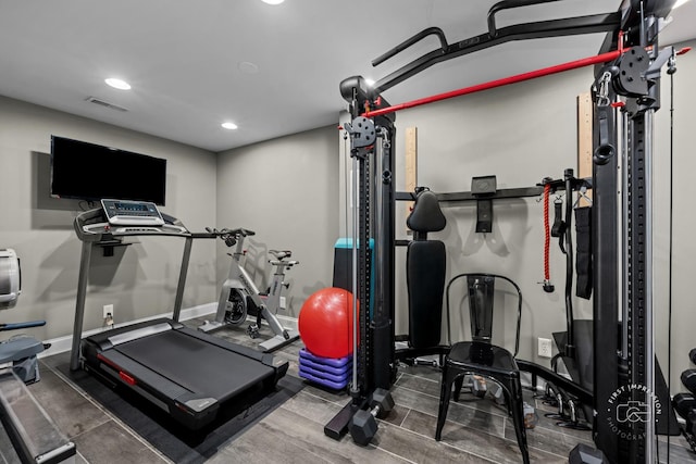 2027 Heatherstone Ct, Plainfield, IL 60586 - exercise room with recessed lighting and baseboards