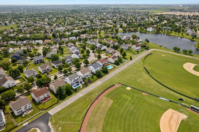 2027 Heatherstone Ct, Plainfield, IL 60586 - aerial view of residential area with a large body of water