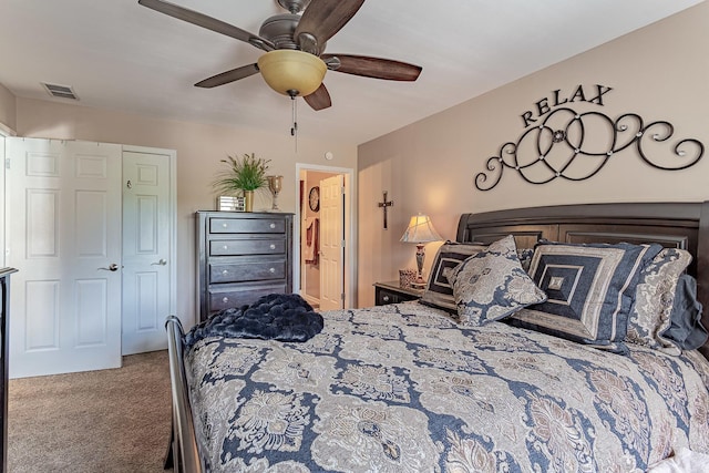 50 N Bokelman Ave Unit 233, Roselle, IL 60172 - carpeted bedroom with a ceiling fan