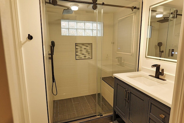 10145 Lawrence Ct, Oak Lawn, IL 60453 - bathroom with a stall shower and vanity