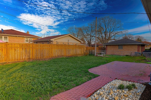 10145 Lawrence Ct, Oak Lawn, IL 60453 - view of yard with a patio and a fenced backyard