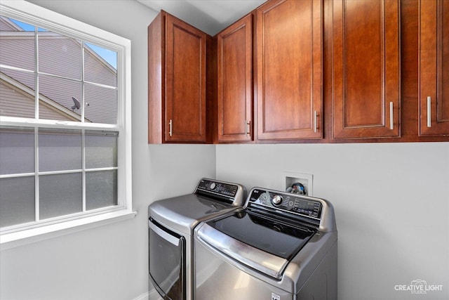 9692 Baumgartner St, Huntley, IL 60142 - clothes washing area featuring separate washer and dryer and cabinet space