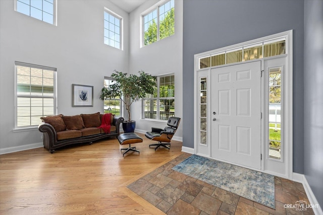 9692 Baumgartner St, Huntley, IL 60142 - foyer entrance featuring a high ceiling and baseboards