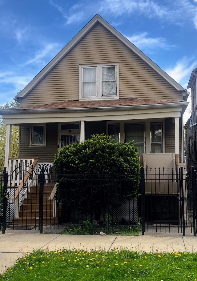 6427 S Winchester Ave, Chicago, IL 60636 - view of front facade featuring covered porch