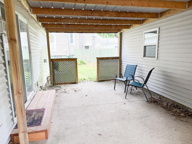 view of patio with fence