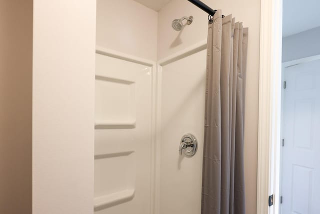 211 N Center St, Buda, IL 61314 - bathroom view of a shower with curtain