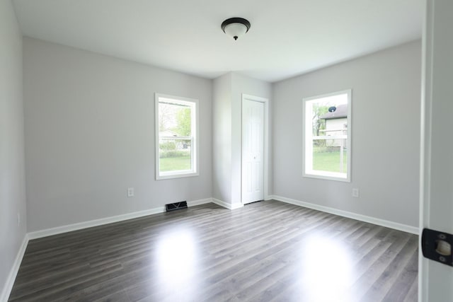 211 N Center St, Buda, IL 61314 - unfurnished bedroom with multiple windows, dark wood-type flooring, baseboards, and a closet