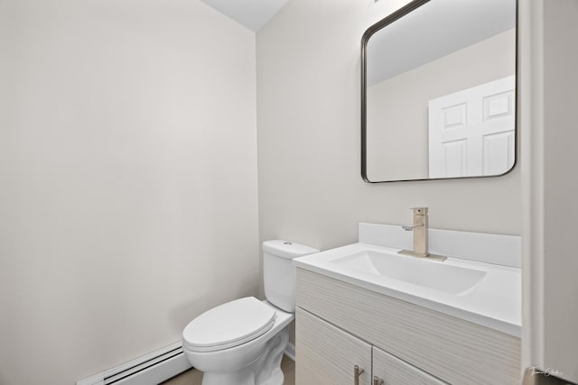 17963 Huntleigh Ct Unit 302, Country Club Hills, IL 60478 - bathroom featuring baseboard heating, vanity, and toilet