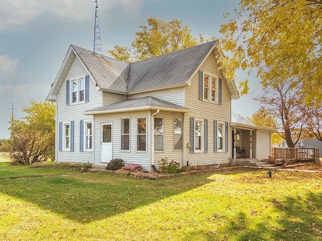 642 Angling Rd, Paw Paw, IL 61353 - view of front of property with a front yard and a shingled roof