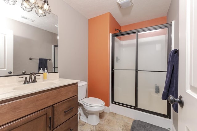 9760 Janel Dr, Bloomington, IL 61705 - bathroom with a stall shower, toilet, and vanity