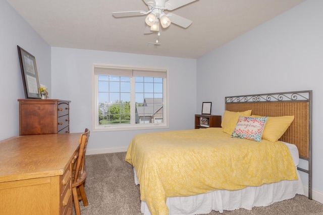 9760 Janel Dr, Bloomington, IL 61705 - bedroom with carpet flooring, baseboards, and a ceiling fan