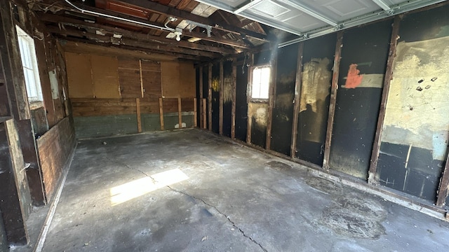 below grade area with a garage