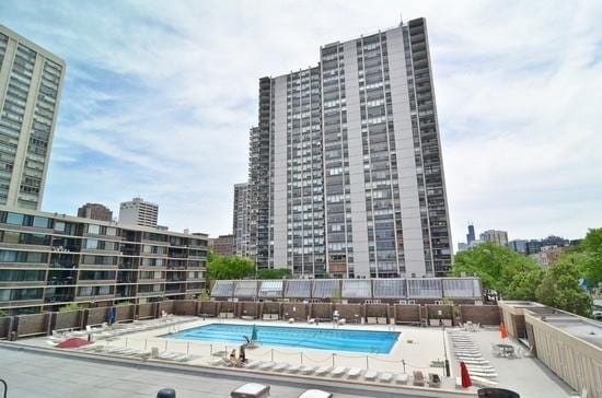 1560 N Sandburg Ter Unit 2506J, Chicago, IL 60610 - community pool with a city view